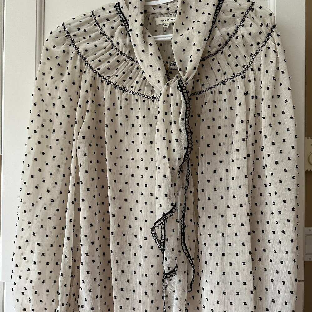 Max studio blouse polka dot style